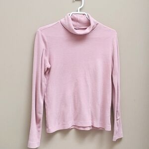 UNIQLO women's dusty pink long sleeve turtleneck sweater top size S